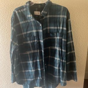 xxl green oversized plaid shirt- AUTUMN IS HERE!